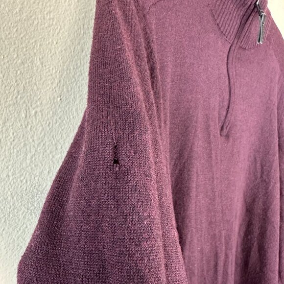 Smartwool Mens Medium Sweater Merino Wool Base Layer Hiking Outdoor Plum Purple - Picture 6 of 6